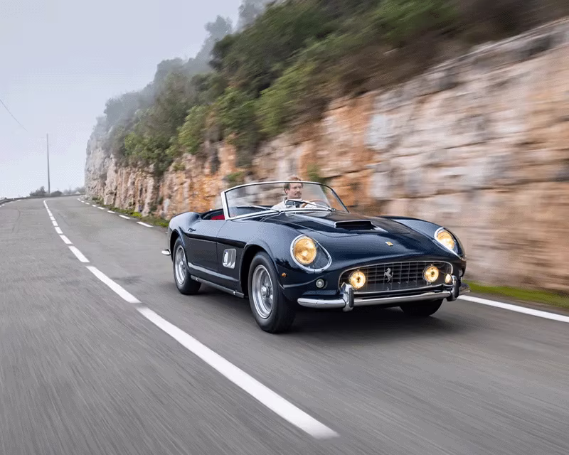 RM Sotheby's Monaco auction hero shot of a Ferrari 250 GT Spyder